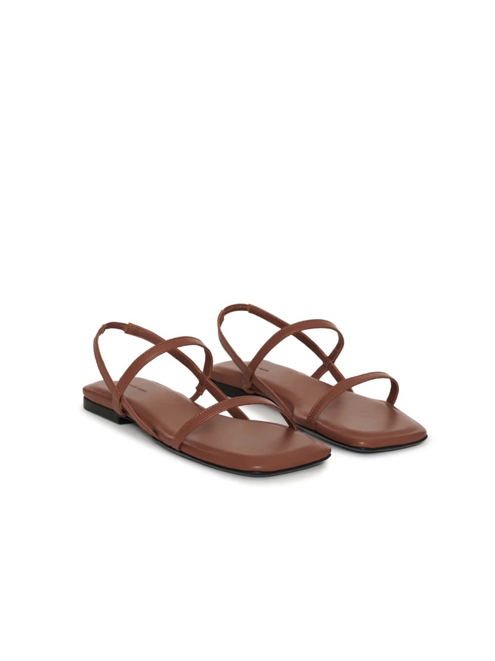 ANINE BING Hilda Flat Sandals - Cognac - BRAND NEW
